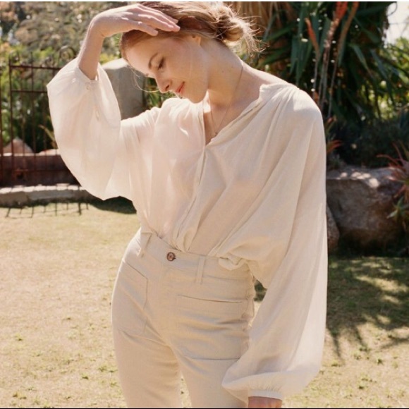 Doen Tops - Doen Jane Blouse in Sea Salt NWT!